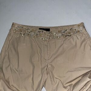 Daisy Fuentes Beaded Khakis Petite Pants